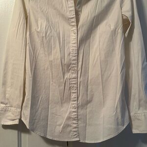 Ann Taylor White Casual Button Down Shirt